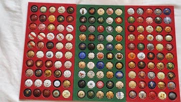 Collectie champagnecapsules - capsules van champagne -