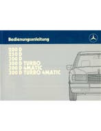 1988 MERCEDES BENZ E KLASSE DIESEL INSTRUCTIEBOEKJE DUITS