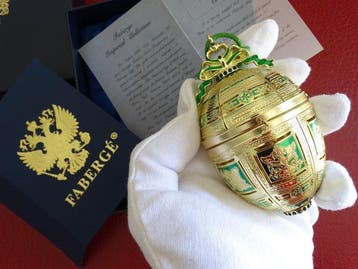 Figuur - Fabergé style - Imperial ornament Egg -Certificate, Nieuw