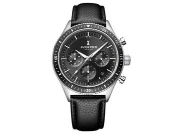 Veiling - Jacob Zech Horloge Milano Zilver 41mm, Nieuw