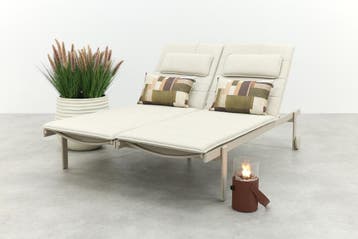Wave 2-persoons ligbed - Mokka, Tuin en Terras, Ligbedden, Verzenden, Nieuw, Overige materialen