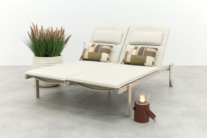 Wave 2-persoons ligbed - Mokka, Tuin en Terras, Ligbedden, Nieuw, Overige materialen, Verzenden