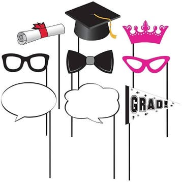 Photo Booth Props Kit Cap & Gown Geslaagd, Ophalen of Verzenden, Nieuw