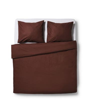 HEMA Dekbedovertrek 200x200/220cm zacht katoen bruin, Verzenden, Nieuw, Bruin