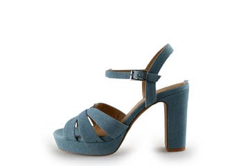 Manfield Sandalen in maat 38 Blauw, Sandalen of Muiltjes, Zo goed als nieuw, Manfield, Verzenden