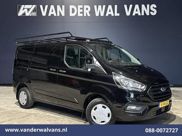 Ford Transit Custom | 2.0 TDCI L1H1 Euro6 Airco | Camera |, Gebruikt, Euro 6, Zwart, Dealer onderhouden