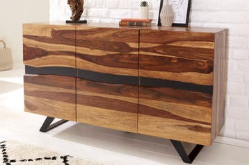 Massief houten dressoir AMAZONAS 150 cm bruin, Huis en Inrichting, Kasten | Dressoirs, Ophalen of Verzenden, Nieuw