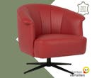 Leren draaifauteuil Embrace - Toledo Ducati (rood) -, Eigentijds, Klassiek, Modern, Romantisch, Nieuw, Ophalen of Verzenden, 75 tot 100 cm