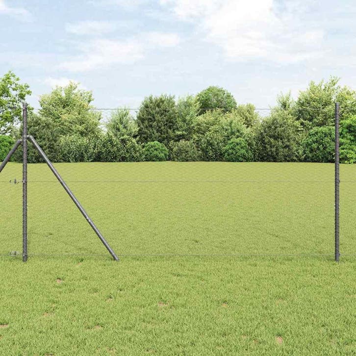 vidaXL Hexagon Hek Grijs 1 x 10 m PVC, Tuin en Terras, Schuttingen, Nieuw, Kunststof, Verzenden