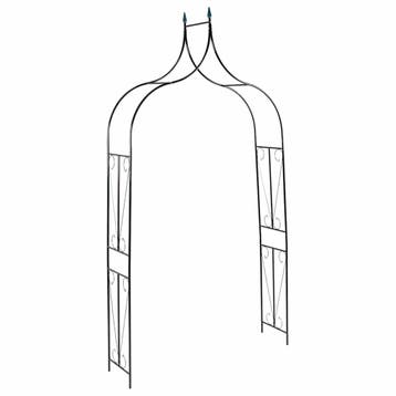 vidaXL Tuinboog 142x37x275 cm ijzer donkergroen, Verzenden, Nieuw