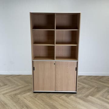 hoge schoolkast vv 8 legborden (hxbxd) 193x110x46 cm, beuken, Ophalen of Verzenden, Gebruikt