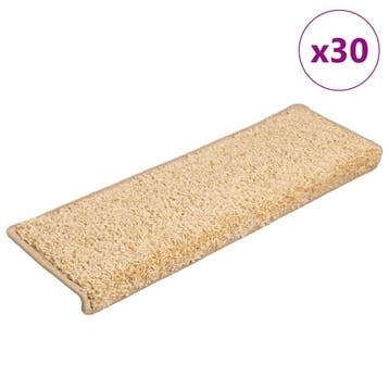 vidaXL Trapmatten 30 st 65x21x4 cm crème met rechthoekige, Verzenden, Nieuw