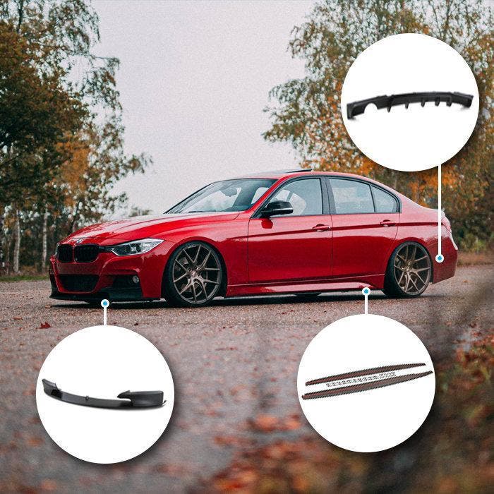 Performance Pakket (F-Spoiler/Diffuser+) BMW F30 F31 B4080, Auto-onderdelen, Carrosserie en Plaatwerk