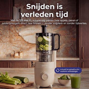 2dekans | Safecourt Kitchen Slow Juicer - krachtige motor, Ophalen of Verzenden, Zo goed als nieuw
