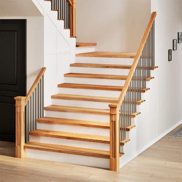 vidaXL Traptreden 2 st 120x25x2 cm massief eikenhout, Verzenden, Nieuw