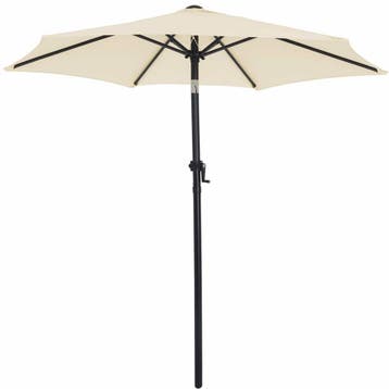 Parasol Fiji Beige Ø200cm UV-bescherming 80+ met Zwengel, Verzenden, Nieuw