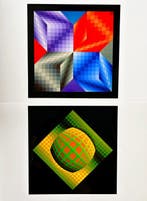 Victor Vasarely (1906-1997) - Kub-Stri + Vega-Zett-01