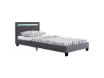 Veiling - Gestoffeerd Bed Verona - 90 x 200 cm - Grijs, Huis en Inrichting, Slaapkamer | Bedden, Nieuw