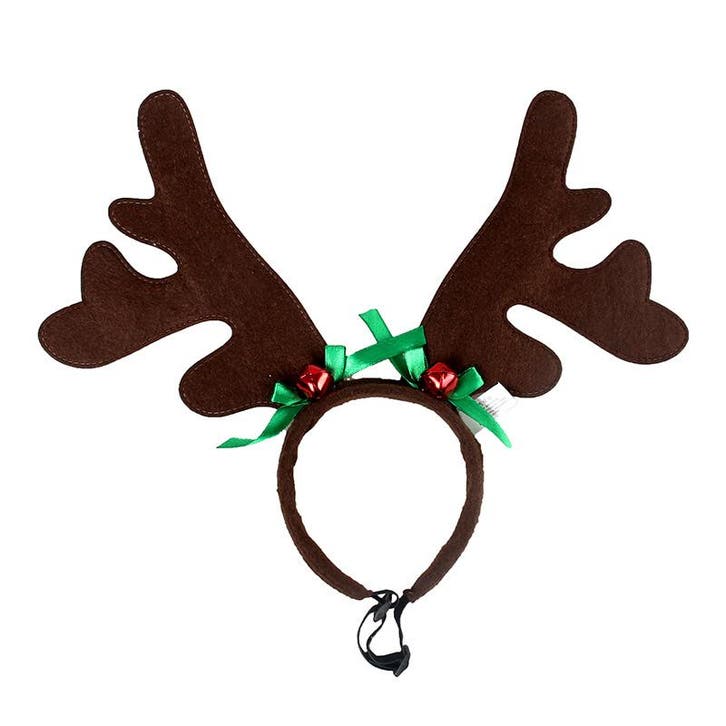Kersthaarband voor hond of kat bruin gewei (Kerstmis), Dieren en Toebehoren, Hondenkleding, Nieuw, Ophalen of Verzenden