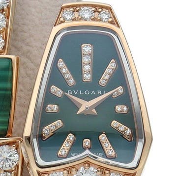 Bvlgari - Serpenti Scaglie Watch Malachite Diamond Bracelet, Nieuw