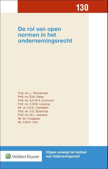 De Rol Van Open Normen In Het Ondernemingsrecht |  | Nieuw, Ophalen of Verzenden, Nieuw