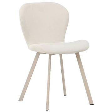 De Rebellenclub Nesna Eetkamerstoel - Set Van 2 - Beige Met, Ophalen of Verzenden, Zo goed als nieuw, Twee