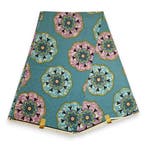 Afrikaanse stof - Blauwe Shapes - 100% katoen - 1 yard, Ophalen of Verzenden, Nieuw