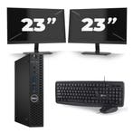 Dell Optiplex 3050  -   i5-7e  - 8GB  - 256GB  + 2x 23 inch, 7e Generatie, Qwerty, Verzenden, 8 GB