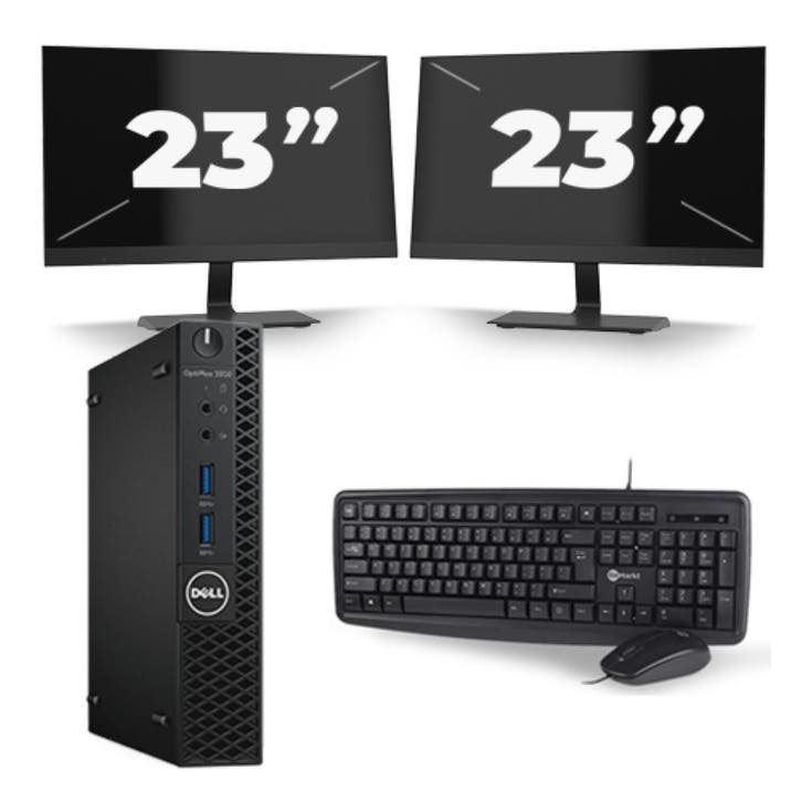 Dell Optiplex 3050  -   i5-7e  - 8GB  - 256GB  + 2x 23 inch, Computers en Software, Windows Laptops, SSD, Qwerty, Refurbished