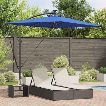 vidaXL Parasol Azurblauw 294 x 200 x 270 cm Polyester en, Verzenden, Nieuw, 2 tot 3 meter