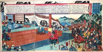 Benkei Reading the Subscription Scroll – 1847-52 - Ukiyo-e