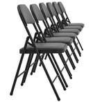 Bureaustoel klapstoel opvouwbaar 80x46x50 cm set van 6 grijs, Huis en Inrichting, Stoelen, Verzenden, Nieuw