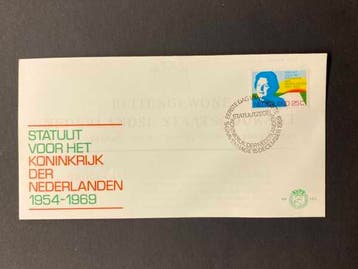 FDC 1969 Statuut [N.V.P.H. nr. E101], Ophalen of Verzenden, Gestempeld