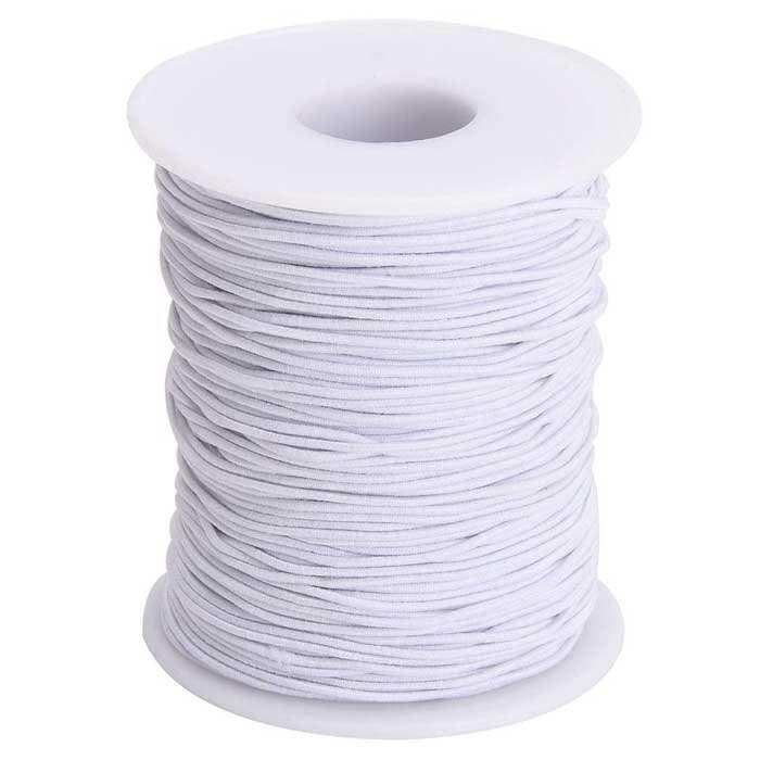Elastisch Touw - 3 mm - Spandex (soft) - Wit - elastiek per, Hobby en Vrije tijd, Knutselen, Nieuw, Ophalen of Verzenden