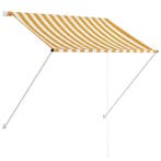 Zonnescherm geel/wit 100x150 | Tweedekansje | OP=OP, Tuin en Terras, Zonneschermen, Ophalen of Verzenden, 150 tot 300 cm, Uitvalscherm