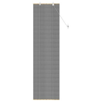 vidaXL Rolgordijn Grijs 60 x 220 cm Bamboe, Verzenden, Nieuw, Grijs