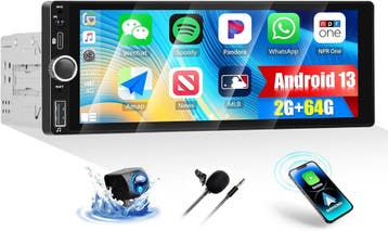 Navigatiesysteem 1-din android 13 | retourdeal 35% korting, Auto diversen, Ophalen of Verzenden, Zo goed als nieuw