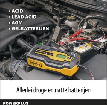 Powerplus slimme lader POWX4207, 12V batterijen, 3 - 200 Ah,, Ophalen of Verzenden, Nieuw