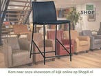 Leren barkruk laag Favor - Granada Blue (blauw) - poten, Huis en Inrichting, Barkrukken, 60 tot 90 cm, Nieuw, Leer, Ophalen of Verzenden