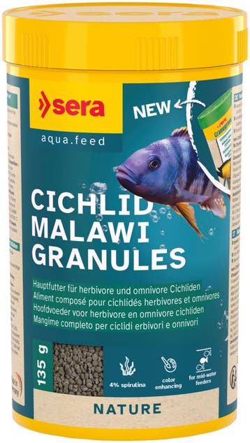Sera Cichlid Malawi Granules 250ml (Discus en Cichlidevoer), Dieren en Toebehoren, Ophalen of Verzenden, Nieuw, Overige typen