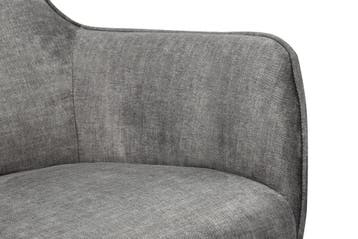 Fauteuil VOGUE 360° draaibaar, grijs fluweel met zwart, Huis en Inrichting, Fauteuils, Ophalen of Verzenden, Nieuw