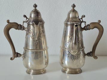 Elkington & Co. - Koffie- en theeservies - .925 zilver -, Antiek en Kunst