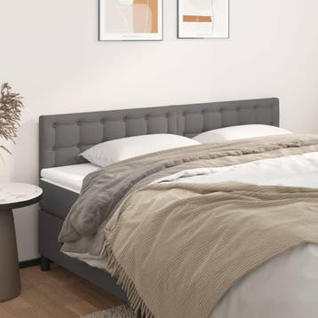 vidaXL Hoofdborden 200x5x78/88 cm kunstleer grijs, Verzenden, Nieuw, Grijs, Overige materialen