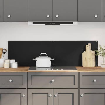 vidaXL Spatschermen keuken 2 st 70x50 cm gehard glas zwart, Verzenden, Nieuw