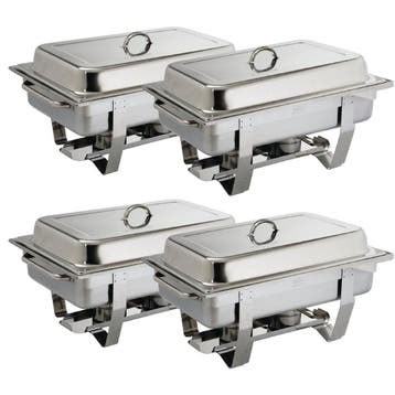 Olympia Milan chafing dish set GN 1/1 (4 stuks), Verzenden