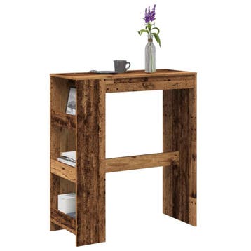 vidaXL Bartafel met rekken 90x40x103,5 cm bewerkt hout oud, Huis en Inrichting, Verzenden, Nieuw