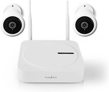 Nedis SLNVR201CWT SmartLife draadloos camerasysteem - 2 x ca, Verzenden, Zo goed als nieuw