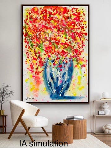 Joaquim Falco - VASE WITH FLOWERS I. XXL