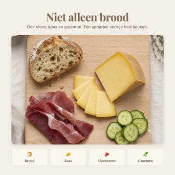 Fornello Handmatige Broodsnijmachine - Snijmachine van Hout, Huis en Inrichting, Keuken | Keukenbenodigdheden, Ophalen of Verzenden