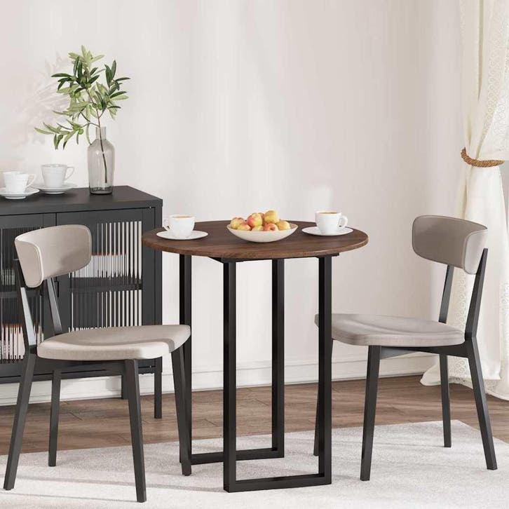 vidaXL Tafelblad bruin eikenkleur Ø 70 x 1,5 cm Bewerkt hout, Huis en Inrichting, Tafels | Eettafels, Nieuw, Verzenden